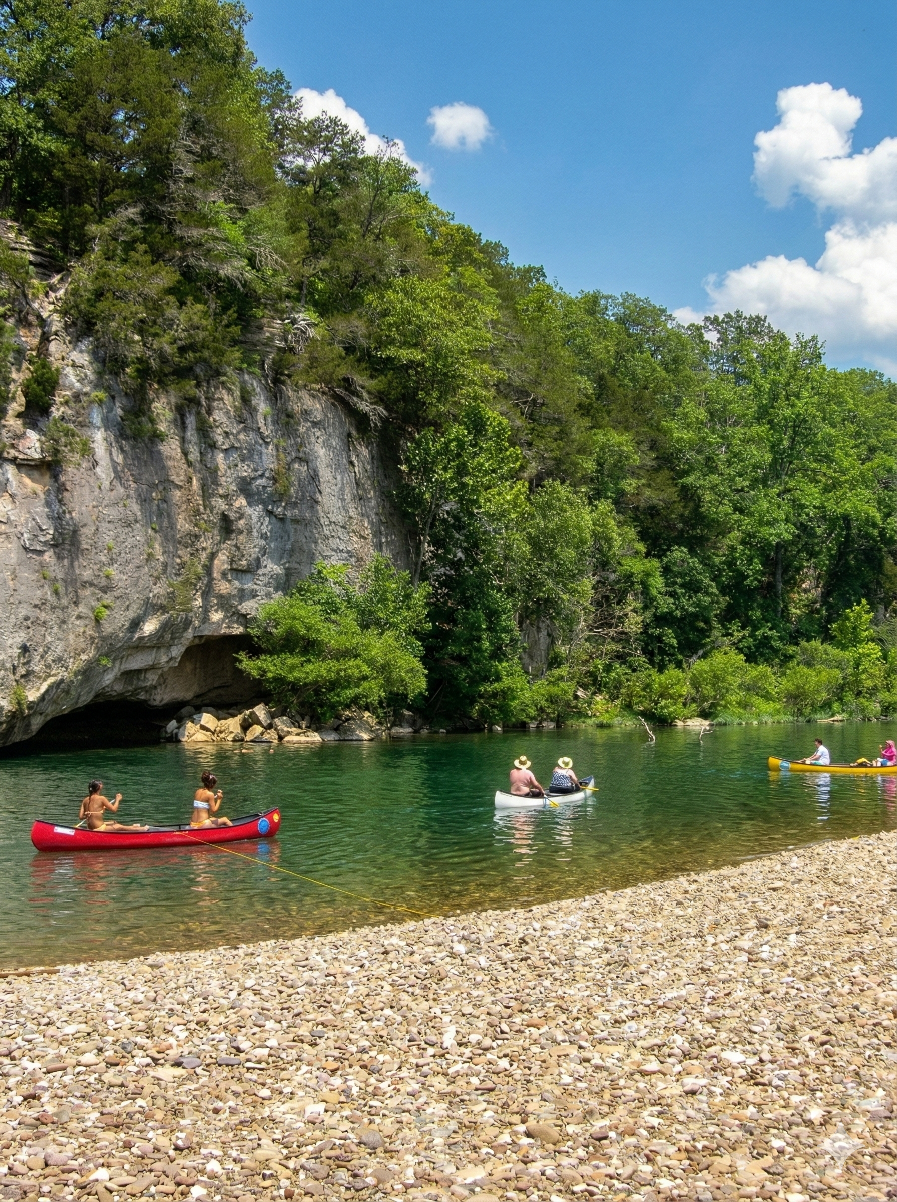 Kayaking on the river